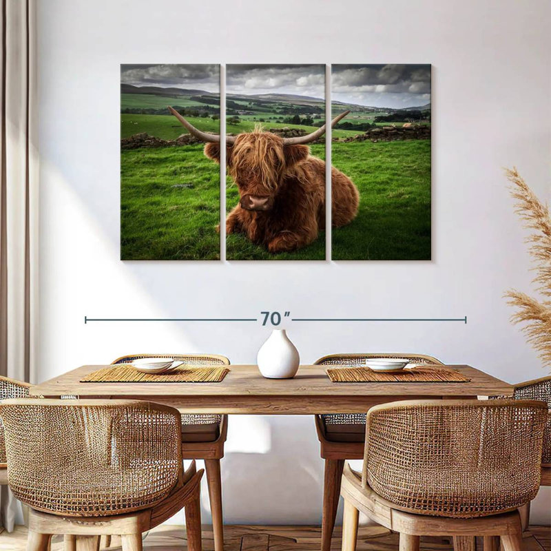 Mellow Highland Cow, 36" H x 57" W