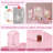Melisa 2-in-1 Princess Makeup Desk & Chair With Tri-folding Detachable Mirror, Qpen Storage Shelves Pretend Play Dressing Table, Ideal Gift for Little Girls-103535516
