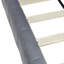 Structure de lit de jour / velours gris en velours - pleine grandeur, style Mid-Century moderne classique, bois avec lattes pour un support supplémentaire
