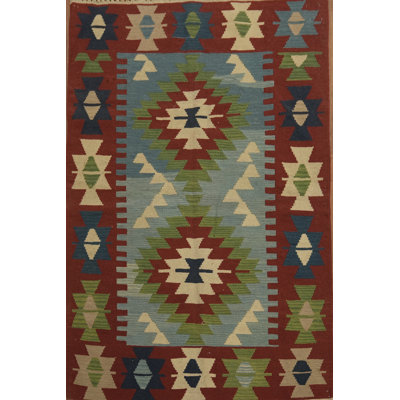 Earthy Southwestern Oriental Kilim Area Rug 4x6