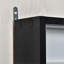 Vitrine à 5 niveaux, vitrine en verre avec 2 portes et tablettes réglables, fixation murale, noir, blanc