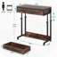 Bureau compact à hauteur ajustable avec roulettes