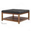 Grande table basse carrée avec repose-pieds 400 LBS