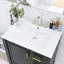 Meuble-lavabo simple 24 po avec lavabo en céramique Modern-507886179