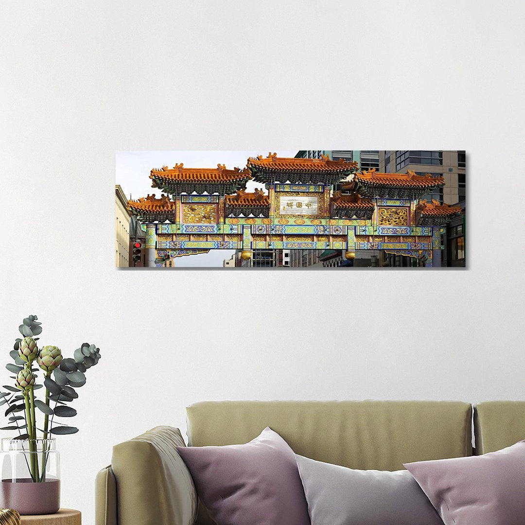 Low Angle View of a Gate, Friendship Archway, Washington DC, USA - Wrapped Canvas Panoramic Photograph
