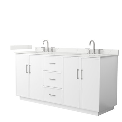 Elan TK 72" Freestanding Double Bathroom Vanity with Quartz Top