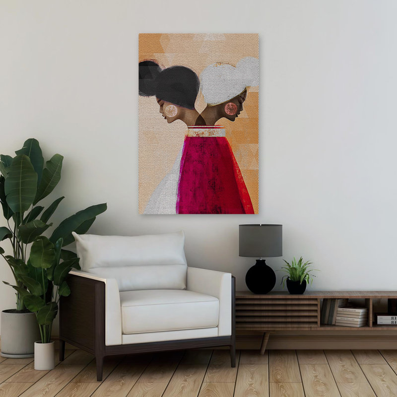 Easy Ease (Neutral) - Figuratif contemporain multicultural, études d'art, H 36 po x l 24 po