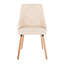 Chaises d'appoint rembourrées en similicuir Paco avec pieds fuselés en bois-88783670