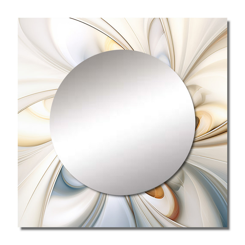 Fractale fleur blanche sensible sensibilité III, 23 po x 23 po