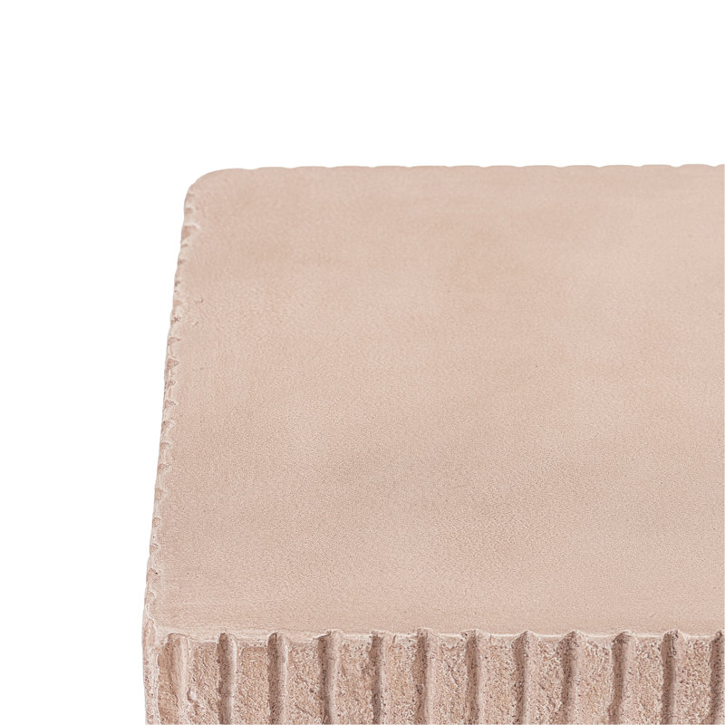 16.15x20 inch Tank Holder/Side Table, Natural Travertine