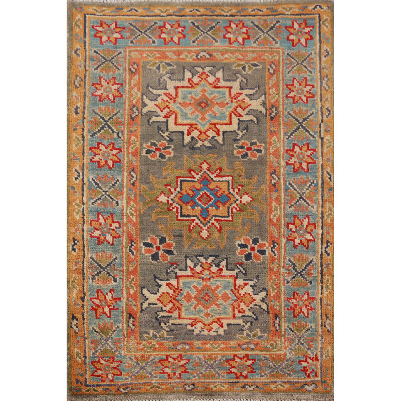 Tapis décoratif gris Kazak