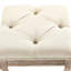 Tabouret beige, avec une structure en bois pour la chambre à coucher, le salon, le vestibule de style rétro beige, des pieds robustes