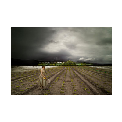 Wrapped Canvas Wall Art - Christine Von Diepenbroek 'The Farm' Wall Art for Living Room, Bedroom, or Office Décor  - 30x47