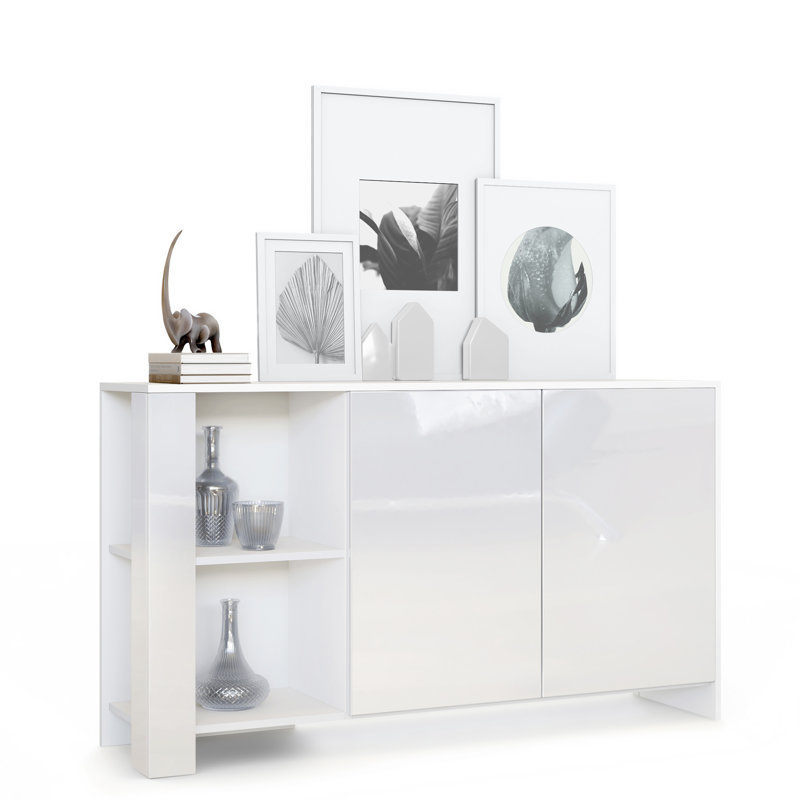 Antum 143cm Sideboard, High Gloss White