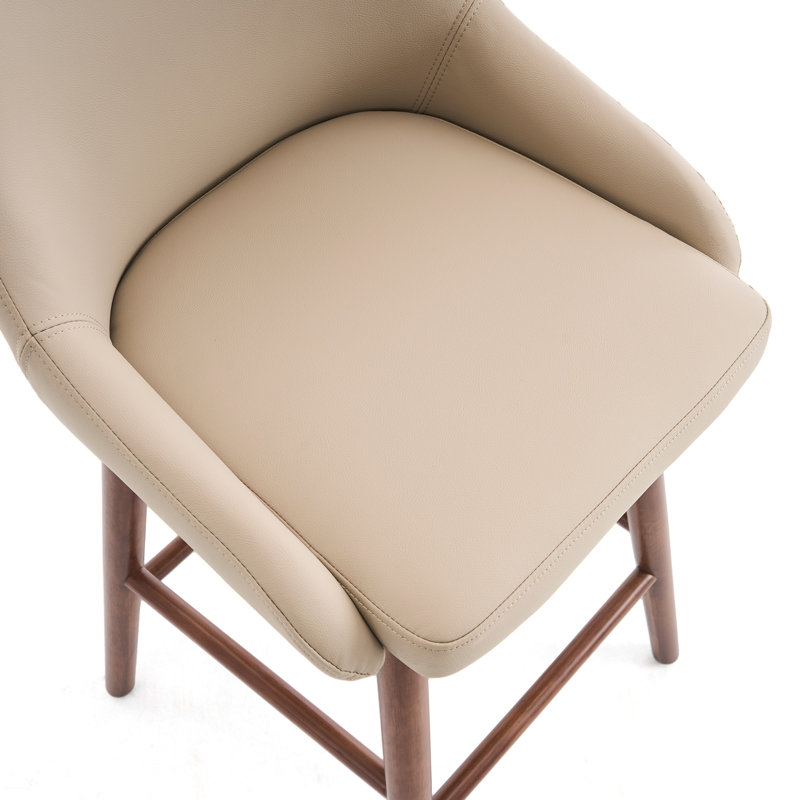 Tabouret de bar rembourré Verano Stoke, Similicuir kaki