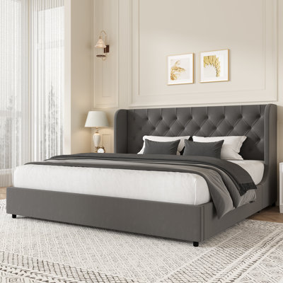 Lit plateforme tapissier Kewania Bedback