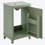 Petit meuble-lavabo moderne de 20 pouces avec lavabo en céramique - 20 * 14,5 * 33,3 pouces, rangement spacieux, 1 porte à fermeture douce