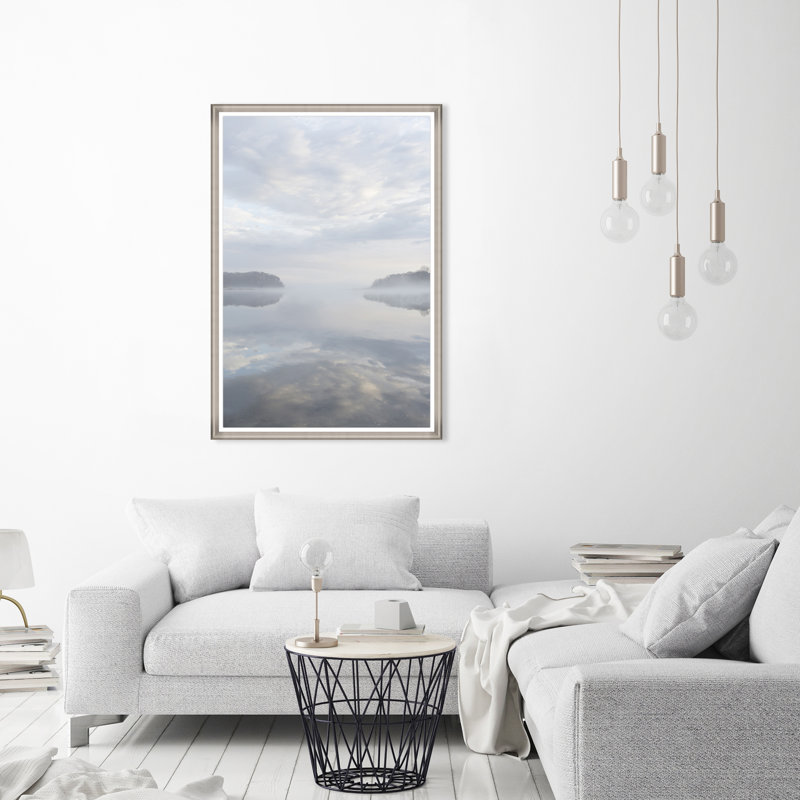 Blues, Glass Frame, White, 58" H x 40" W