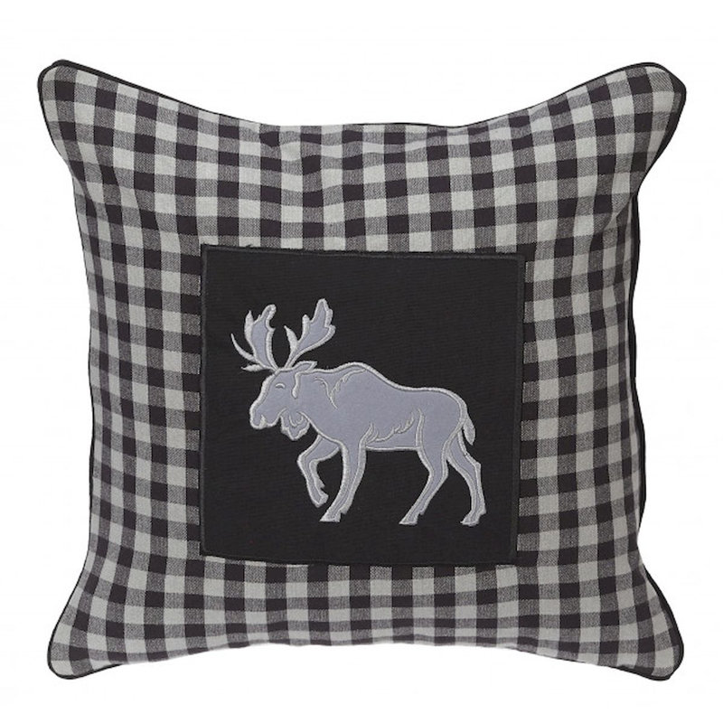Charra Throw Pillow, Gris / blanc, Pillow Cover Only - No Insert