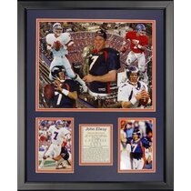 Framed Football Legends Plaque, John Elway & Peyton Manning