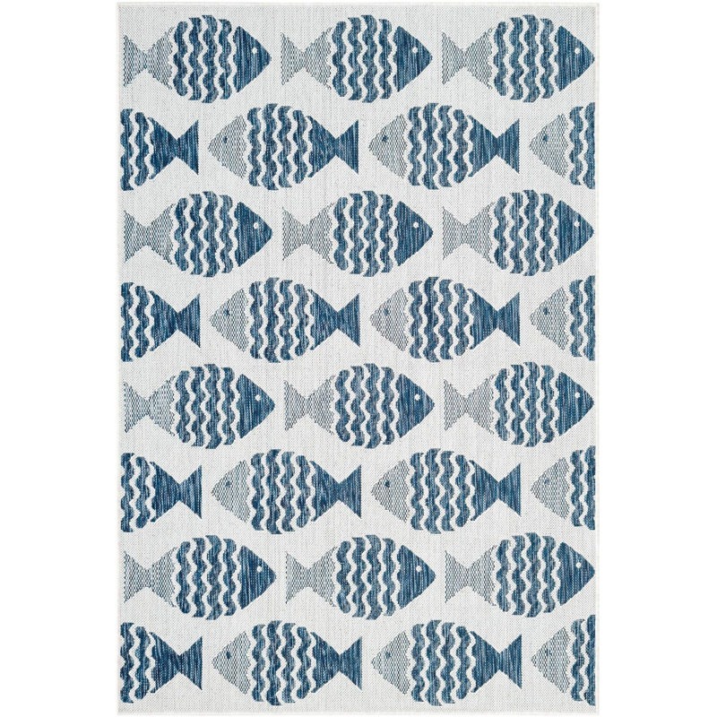 Tapis contemporain bleu marine Daitzman, Rectangle 4 pi 1 po x 6 pi 1 po
