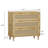 31.50"3-Drawers Rattan Storage Cabinet Rattan Drawer,For Bedroom,Living Room,Dining Room,Hallways,Oak