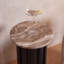Beige Marble Black Fluted Base Drink Table