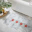 Tapis en coton gris / orange