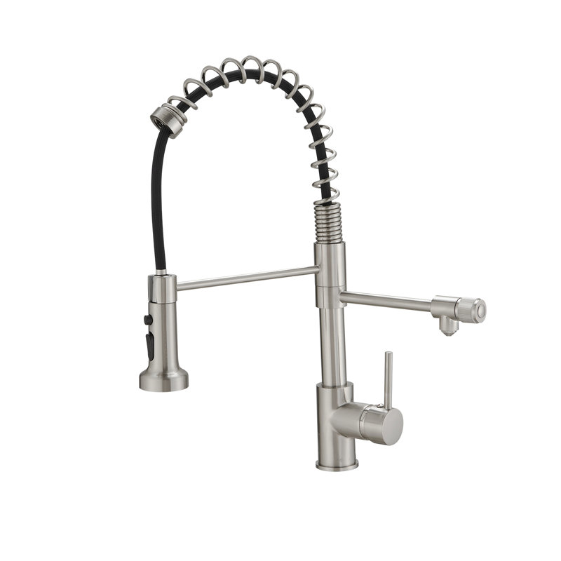HHK HOME Kitchen Faucet, Brushed Nickel
