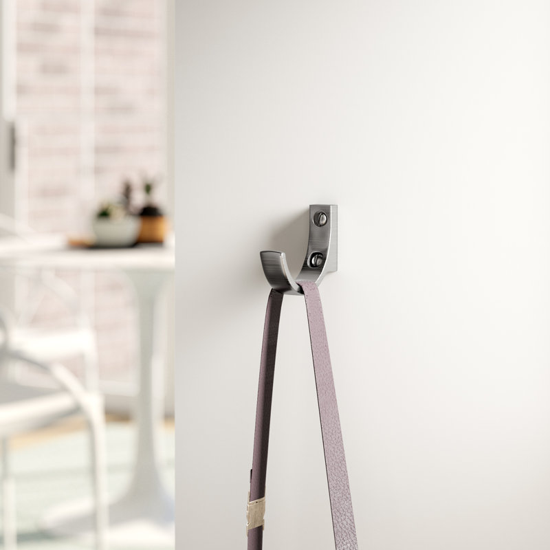 Steel Wall Wall Hook, Brushed Chrome