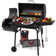 Royal Gourmet 30" Barrel Charcoal Grill with Smoker and Side Table