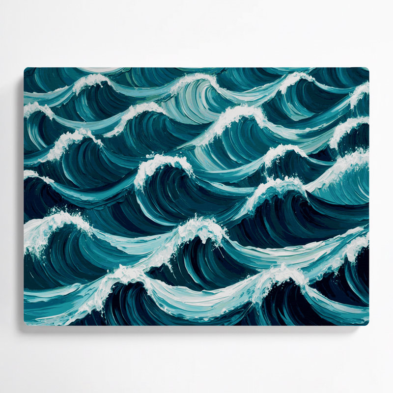 Art mural en métal Coastal Wave, H 12 po x l 18 po