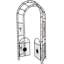 Arche de jardin en métal avec portes - noire, parfaite pour les plantes grimpantes comme le jasmin, la fête en plein air et les occasions