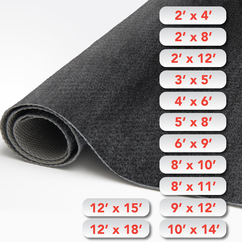 Sous-tapis antidérapant double surface Garnes (0,1 po), Tapis de couloir 2 pi x 12 pi