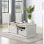 Table basse de salon 1pc blanc antique