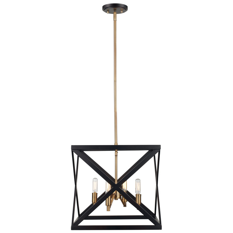 4 - Light Dimmable Square / Rectangle Chandelier
