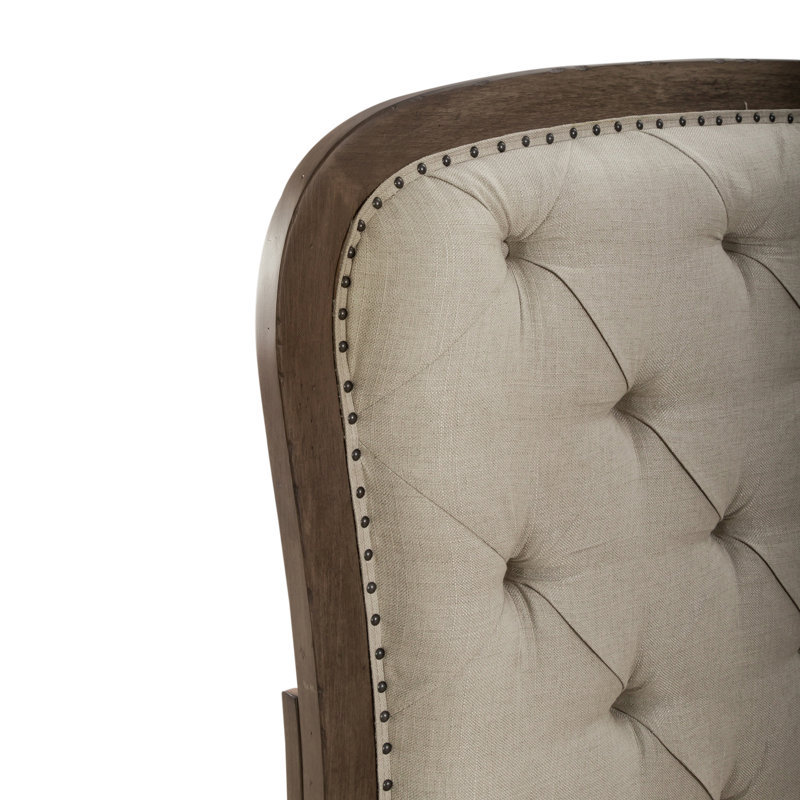 Aisja Upholstered & Tufted Queen Shelter Bed, Queen