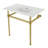 Kingston Brass Templeton 37-Inch Ceramic Console Sink with Brass Legs-75065575-81831078