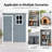 5x3 Resin Outdoor Storage Shed with Floor and Window Gray