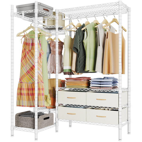 Izaih 45 W Garment Rack Rebrilliant Color: White