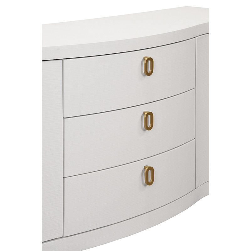 72 in. W Sideboard, Textured White