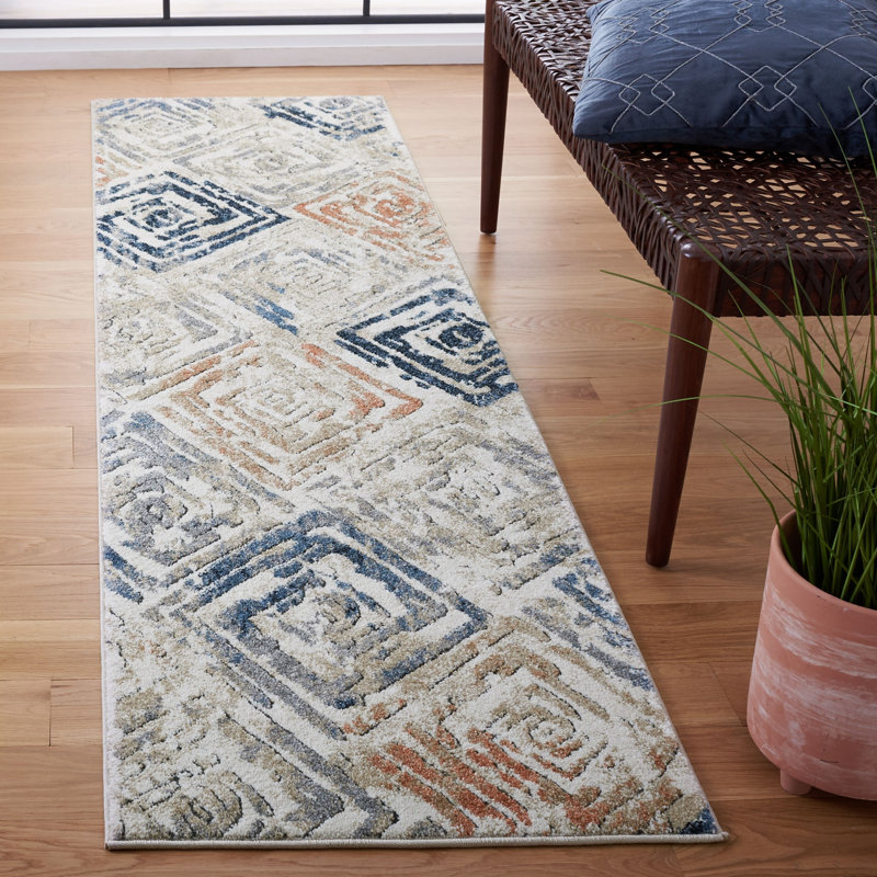 Coppertone Performance Geometric Rug, Runner 2'2" x 8'