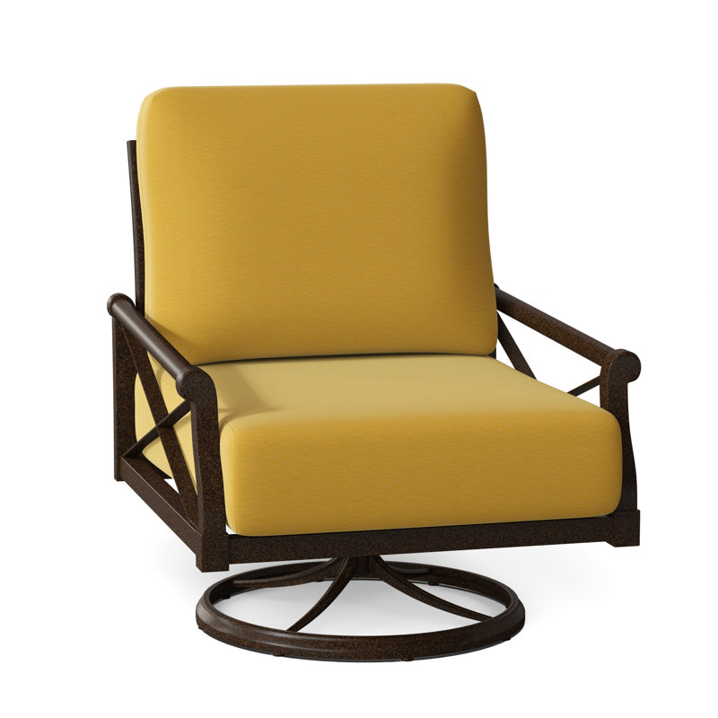 Andover Outdoor Rocker Chair, Canvas Bird's Eye Sunbrella® Canvas, Chestnut Brown