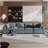 Upholstered Sofa with USB Charge Ports,Wireless Charging and Bluetooth Speaker in Arm