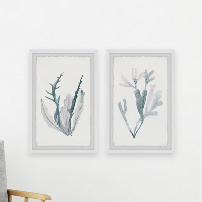 " Corals In Blue " 2 - Pieces