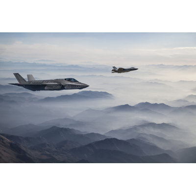Fighter Jets At Dusk - Wrapped Canvas Print