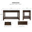 Îlot de cuisine en bois avec tiroirs et tablettes ouvertes Zoey-129745388
