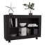 Console console, 5 tablettes, 4 roulettes