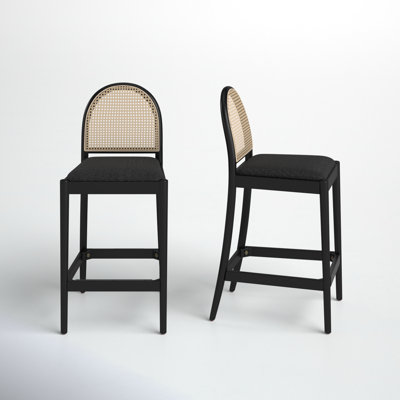Cossette Upholstered Counter Stool with Solid Wood Frame