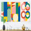 «Retro Abstract Minimal Colorful Geometrics I», ensemble d'art moderne Mid-Century de 3 pièces-1195069969